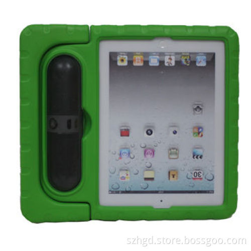 Leather tablet case for iPad, with stereo, stand design for listening and holding everywhere